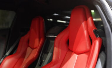 Chevrolet Corvette C8 Blue on Red and Black