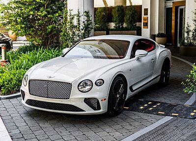 Bentley GT White on Red