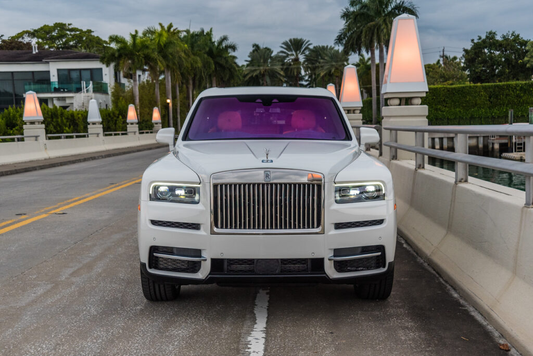 Rolls Royce Cullinan White on Orange.