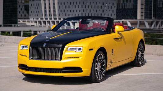 Rolls Royce Dawn Yellow on Red