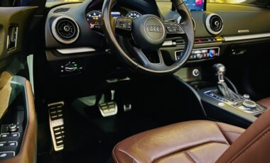 Audi A3 Blue on Brown
