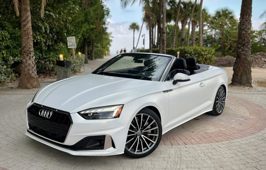 Audi A5 Cabrio White on Black and