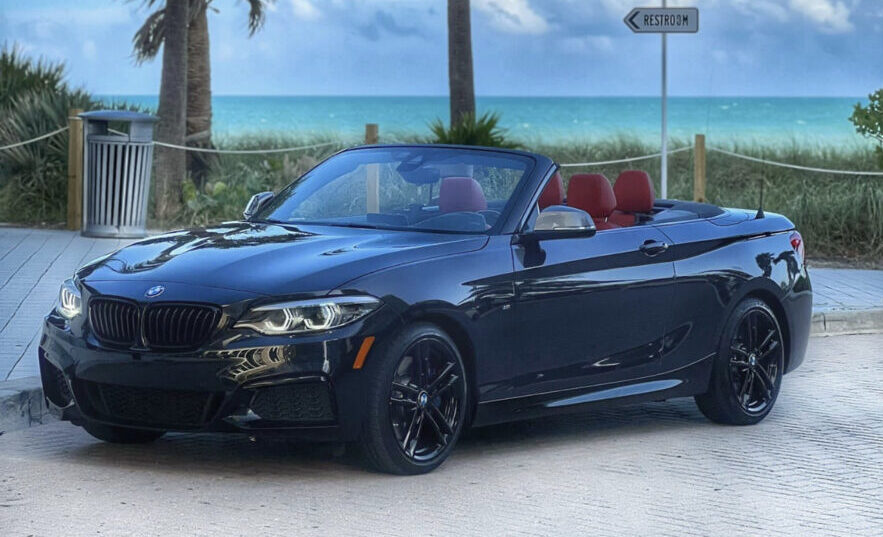 BMW M240i Convertible Black on Red