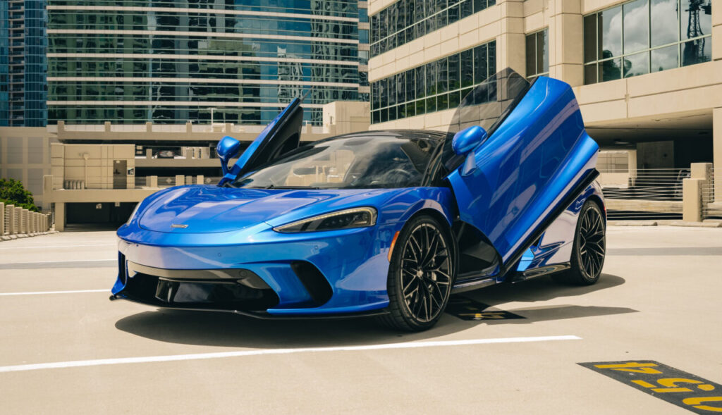 McLaren GT Blue on Black