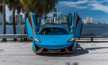 Mclaren 570s Coupe Blue and Orange on Orange