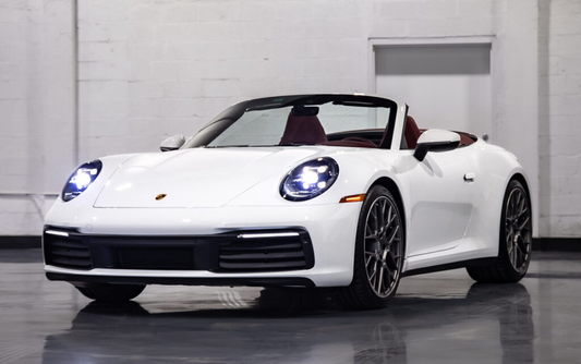 Porsche 911 Carrera 4 White on Red