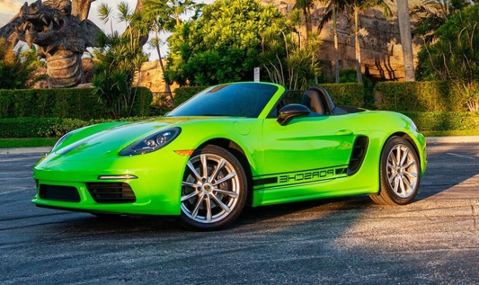 Porsche 911 Carrera Cabriolet Green on Black