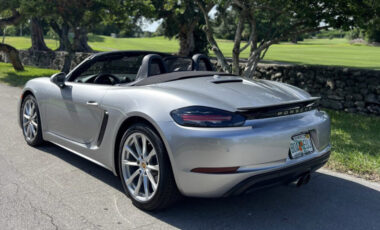 Porsche Boxster 718 Convertible Silver on Black