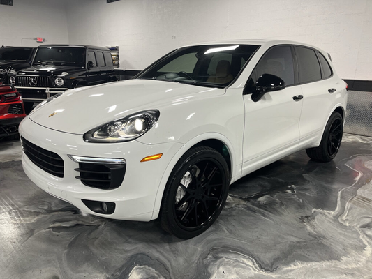 Porsche Cayenne White on Peanut Butter