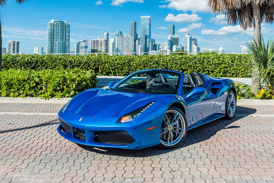 Ferrari 488 Blue on Black