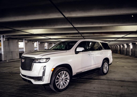 Cadillac Escalade Rental White on Black