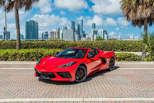 Chevrolet Corvette C8 Red on Black