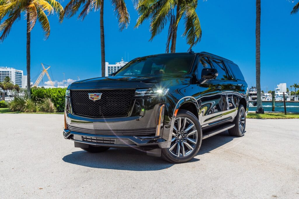 Cadillac Escalade Rentals Black on Peanut Butter