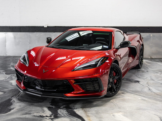 Chevrolet Corvette C8 Stingray Red on Black